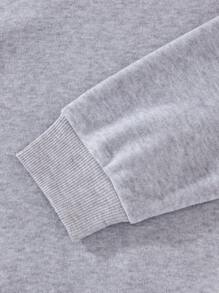 男童骷髅图案印花卫衣 - 灰色 - 查看 4