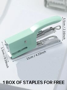 Macaron Color Metal Manually Operated Stapler, No.10 Powerful Delivery Package Binder, Mini Size Office Stapler - One Size - View 3