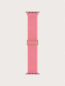 1pc Nylon Watch Band Fit For 38/40/41/42/44/45/49mm Apple Watch SE/Series 9/8/7/6/5/4/3/2/1/Ultra 2, Elastic Rope, Canvas Strap, Rainbow, Bohemian, Leopard Print, Animal Footprint Design