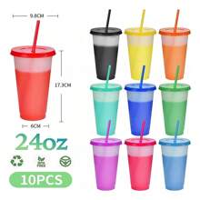 Vasos Mágicos De 710ml Que Cambian De Color, 10 Piezas