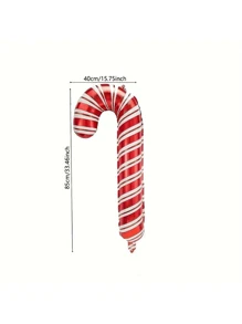 6 件巨型圣诞拐杖糖铝箔气球 - 节日和新年派对装饰的完美选择，无需电源，圣诞节 - 彩色 - 查看 6