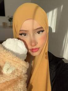 1 boîte 5 pièces foulards en chiffon de couleur unie + 2 pièces pinces à cheveux, ensemble de foulards, turbans pour le port casual quotidien, ensemble de foulards légers et respirants, boîte cadeau, cadeau de vacances