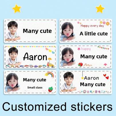 60 ملصق شفاف مقاوم للماء مخصص للأسماء لوازم المدرسة، ملصقات شخصية لزجاجات المياه، صناديق الغداء، دور الحضانة، المخيم، الأنشطة الرياضية، العناصر الشخصية