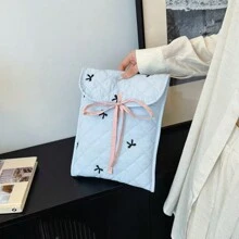 1PC Ballet-Style Pink Bow Fluffy Laptop Tablet Bag - Multicolor - View 20