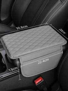 1pc Premium PU Leather Car Armrest Pad With Handy Storage Bag - Elevated Comfort, Universal Fit, Ideal For All Seasons, Enhances Car Interior