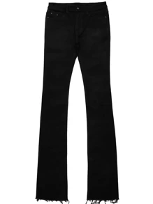Men's Streetwear Skinny Jeans - Solid Color, Elastic, Fashion Fit
