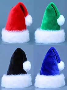 1PC, Christmas Hats, Multi-Color Christmas Hats, Cute Fabric Christmas Hats, Christmas Gifts, Festive Christmas Decorations Birthday Home Decor Room Decor Winter