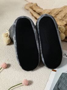 2025 Calcetines con diseño de bola linda para el piso, zapatillas interiores antideslizantes, gruesas y de felpa suave para hombres y mujeres en el dormitorio - Gris - Ver 3