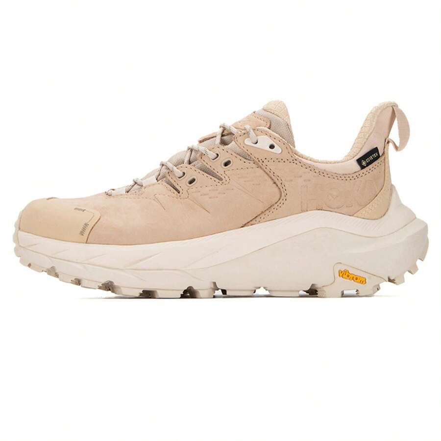 Hoka ONE ONE Kaha 2 Low GTX 户外徒步鞋，男女通用 - 流沙色/蛋酒色 - 查看 1