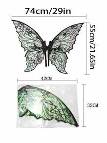 1 Stück goldfarbene Schmetterlings-Fee Flügel für Kostümspiele, geeignet für Partys, Halloween, Kostüme, Festival-Tanzaufführungen