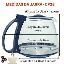 Britânia CP28 Coffee Maker Jar Cup CP 28 Strong Glass - 黑色 - 查看 3