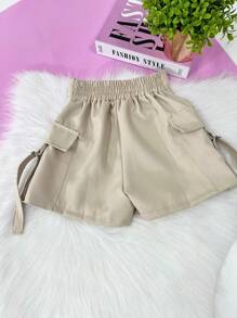 ISA KIDS - SHORTS SKIRT YOUTH TAILORING MODEL CARGO FASHION MINI DIVA BLOGGER FASHION - 米色 - 查看 4