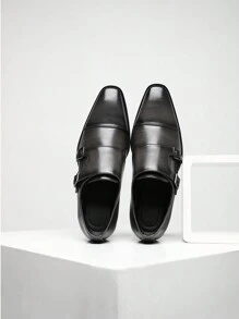 Men's Shoes Leather Shoes Business Shoes Men's Casual Shoes Evening Shoes Formal - 灰色 - 查看 5