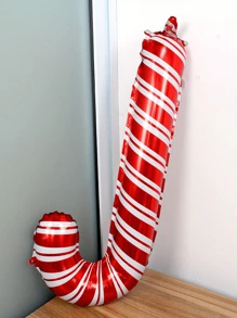 6 件巨型圣诞拐杖糖铝箔气球 - 节日和新年派对装饰的完美选择，无需电源，圣诞节 - 彩色 - 查看 4