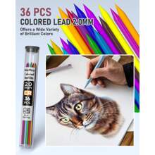 Nicpro 45PCS Aesthetic School Supplies With Big Capacity Pen Case, Pastel Mechanical Pencils 0.5, 0.7, 0.9, 2mm With 24 Tube Lead Refills(4B 2B HB 2H 4H COLORS) Erasers For Student Writing Drawing