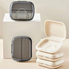 Orthodontic Retainer Case Set, Includes 2 Accessories - Retainer Storage Box For Keeping Corrected Teeth, Portable Denture Case For Travel And Home Use, Battery-Free,Bag,Organizer,Storage - Multicolor - View 5