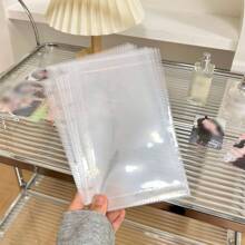 1pc PP Matte bán trong suốt Bìa sổ tay rời khổ A4/B5/A5/A6, Dùng cho thư mục hồ sơ văn phòng, lưu trữ tài liệu, sắp xếp album ảnh, đồ dùng văn phòng & gia đình, Trở lại trường, Đồ dùng học tập - Nhiều màu - Xem 17