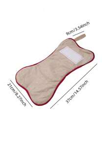 1 件，全新亚麻大号狗猫宠物，自由 DIY 自己的名字仿亚麻礼品收纳袋狗骨头形状挂狗圣诞袜，万圣节，万圣节装饰 - 彩色 - 查看 6