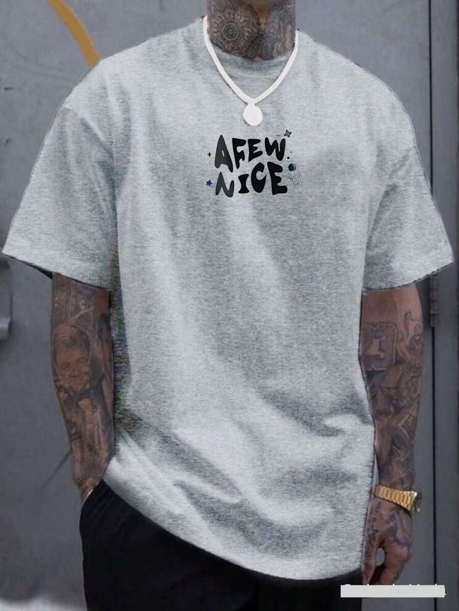 Men's T-Shirt Afew Nice Print Premium Mesh Shirt - 灰色 - 查看 1