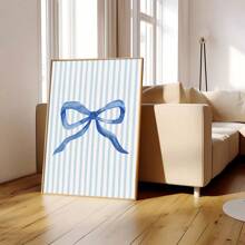 1 件无框粉色蓝色蝴蝶结可爱学院风艺术海报少女房间装饰画帆布印刷时髦墙壁画宿舍、公寓、卧室、客厅、现代家居装饰的理想礼物 - 彩色 - 查看 4