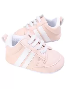 新生儿软底学步鞋，经典婴儿运动鞋 - 粉色 - 查看 5