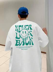 Never Look Back T-Shirt Unisex Shirt Traditional And Plus Size Model - 白色 - 查看 2