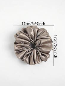 XXL Solid Color Scrunchie Ponytail Holder, Women Hair Accessory For Daily Outfit Scrunchies Hair Ties Scrunchy Hair Ties Makeup Home Gym Woman Accessories Head Accessories - Multicolor - View 2