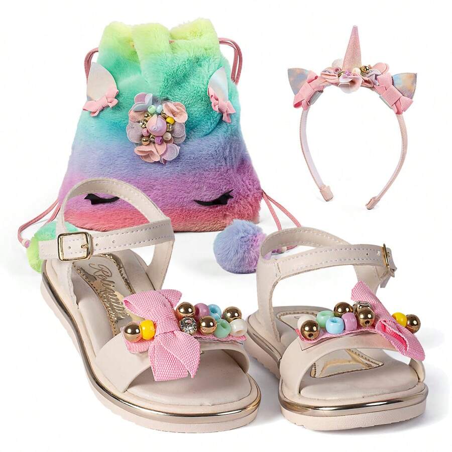 Comfortable Unicorn Children's Sandals For Girls - 粉色 - 查看 1