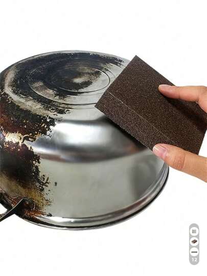 1/5/10/20 Pieces, Emery Magic Eraser, Pot Brush Wire Cloth, Pot Cleaning Descaling Sponge, Pot Sponge Brush, Rust Removal Sponge, Dishwashing Sponge Block, Anti-Fouling Emery Sponge, Scouring Pad, Strong Decontamination, Rust Removal Pot Brush Kitchen Cleaning Cloth Abrasive Sponge,