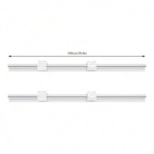 YUNRUX Linear Rail SBR25 1000mm 2 Pieces Silver Linear Guide With 4 Pieces SBR25UU Bearing Blocks Linear Bearing Rail With Pre-Drilled Holes For DIY 3D Printers And CNC Machines - Silver - View 3