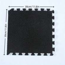 12pcs Solid Color Non-Slip Interlocking Carpet Tiles, Modular Floor Mats For Living Room, Bedroom Gifts Birthday Graduation - Multicolor - View 5