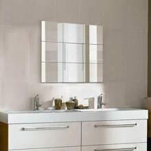 40X Glass Mirror Tiles Wall Sticker Square Self Adhesive Stick On Home Set DIY S - 40PCS - View 10