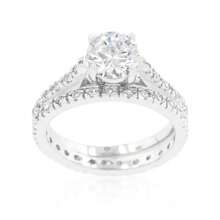 Glistening Engagement Ring Set – Elegant Set With Sparkling Stones For A Dazzling Look
