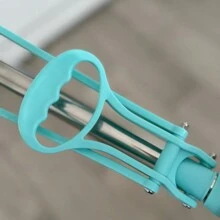 Fregona de esponja absorbente autoexprimible,Mopa con rodillos de goma,Trapeador de algodón con rodillos de goma doble para pisos,Mopa con cabeza de goma y algodón - Azul - Ver 6