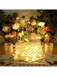 1 dây đèn bằng đồng ngọc trai dùng để trang trí cây thông Noel, trang trí phòng, trang trí nhà cửa, bố trí bối cảnh, lễ Tạ ơn, đồ trang trí không khí tiệc tùng, Giáng sinh - Nhiều màu - Xem 8