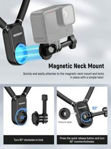 Soporte de atalaje en primera persona para GoPro, DJI, Insta360 y smartphones - Modelo ordinario (compatible con teléfonos móviles y cámaras de acción) - Ver 4
