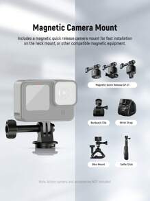 Soporte de atalaje en primera persona para GoPro, DJI, Insta360 y smartphones - Modelo ordinario (compatible con teléfonos móviles y cámaras de acción) - Ver 5