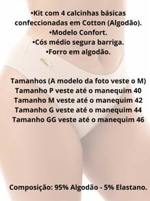 Kit Of 4 Cotton Panties With Tummy-Hugging Waistband - màu đen - Xem 3