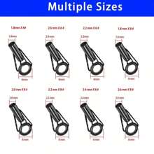 8 قطع طقم إصلاح رأس قصبة الصيد، قطع غيار لقمة قصبة الصيد، أطراف توجيه حلقة سيراميك من الفولاذ المقاوم للصدأ - متعدد الألوان - مشاهدة 9