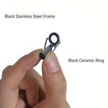 8 قطع طقم إصلاح رأس قصبة الصيد، قطع غيار لقمة قصبة الصيد، أطراف توجيه حلقة سيراميك من الفولاذ المقاوم للصدأ - متعدد الألوان - مشاهدة 2