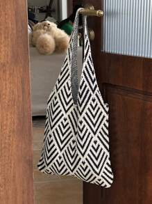 Yogodlns Bolso de compras tejido de gran capacidad, estilo minimalista y casual para mujeres. Regalo del Día de la Madre para mamá. Bolso de mano grande, ligero y portátil, ideal para la escuela, viajes, vacaciones, playa y talla grande. Adecuado para adolescentes, mujeres, estudiantes universitarias.