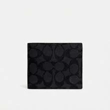 Coach 经典Monogram全印花签名款皮革钱包黑色套装 CW344 QBMI5 - 黑色 - 查看 3