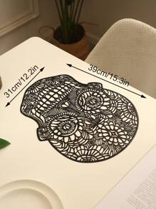 1-4 szt. Okrągłe proste podkładki z PCV, zmywalne, łatwe do czyszczenia, wycieranie, antypoślizgowe, odporne na ciepło, maty stołowe, słodka zaduma, eleganckie podkładki, ustawienie blatu, mata na stół w kuchni, świąteczne dekoracje weselne - Wielokolorowe - Zobacz 21