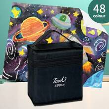 Bộ bút đánh dấu hai đầu màu nước 168 chiếc, bút đánh dấu hai đầu dành cho học sinh và nghệ sĩ, bút đánh dấu gốc dầu hai đầu để vẽ tranh ở trường tiểu học, có sẵn các màu 12/24/30/36/48/60/80/120/168 - Nhiều màu - Xem 14