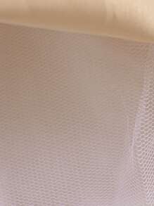 少女优雅花卉蕾丝网纱长袖花童礼服，不含头饰