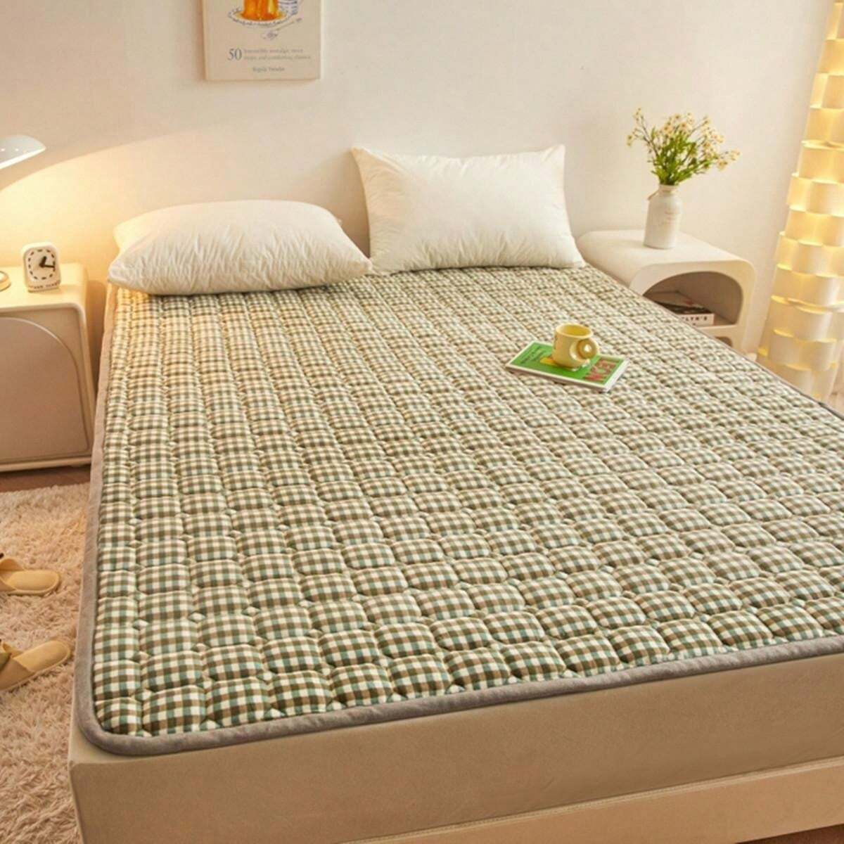 New Warm Milk Bed Mattress Pad, Washable Warm Thin Bed Topper For