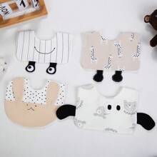 Ins Phiên Bản Hàn Quốc Của Yếm Cho Bé Mùa Thu Mới Yếm Cho Bé Xoay 360 Độ Cổ Cánh Hoa Khăn Nước Cho Trẻ Sơ Sinh Chống Thấm Nước Chống Nhổ Sữa Yếm Hai Mặt Đa Năng - Nhiều màu - Xem 2