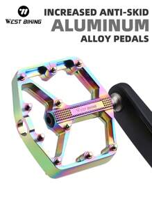 WEST BIKING 1 Pair WEST BIKING Bicycle Aluminum Alloy Bearings Lubricated Platform Pedals, Mountain Bike Riding Equipment
