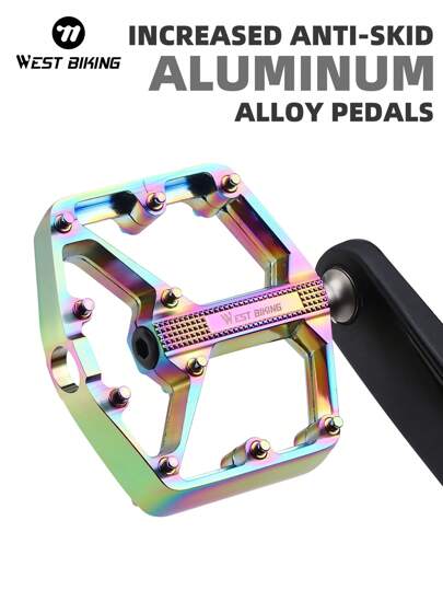WEST BIKING 1 Paar WEST BIKING Fahrrad Aluminium Legierung gelagerte geschmierte Plattform Pedale, Mountainbike Ausrüstung