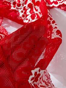 Conjunto de lencería sexy con ajuste ceñido y detalles de encaje floral para mujer
